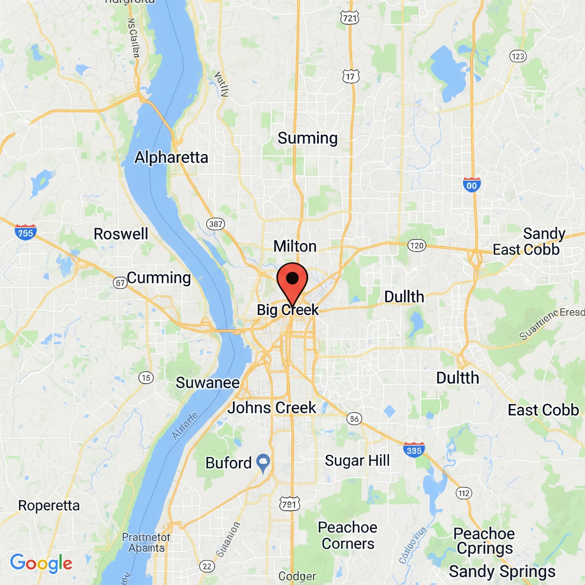 Service Areas Map