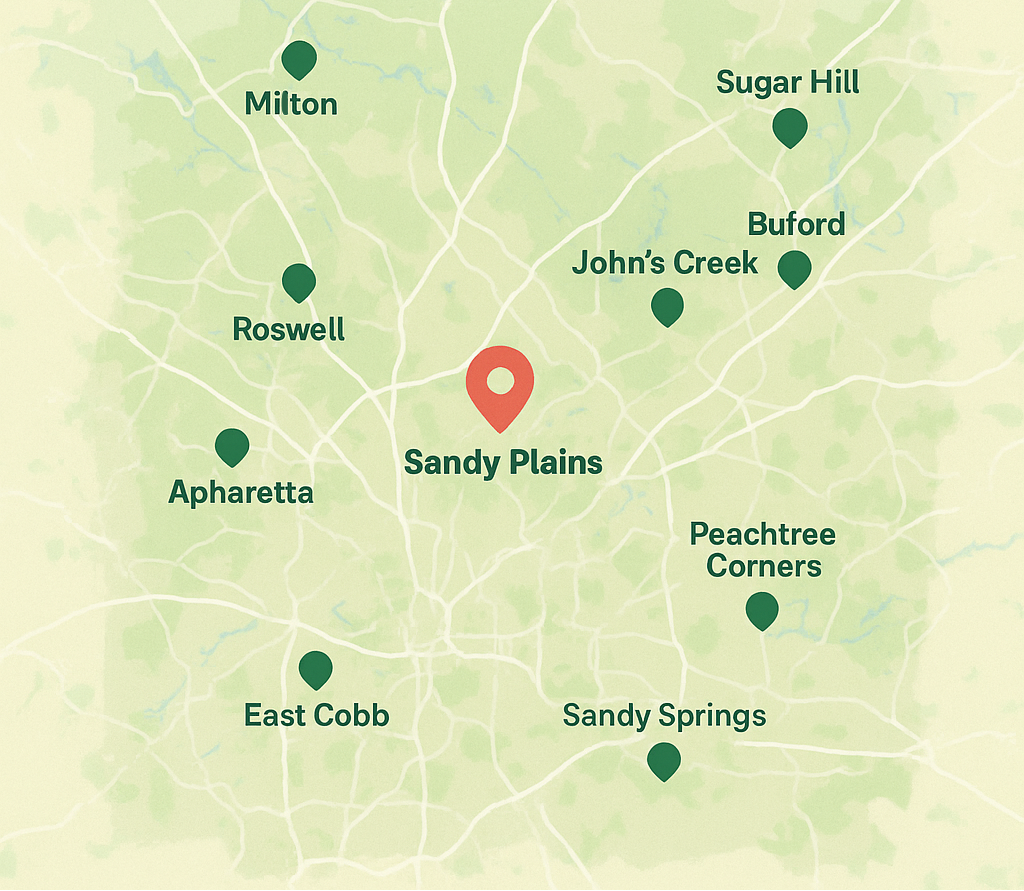 Service Areas Map